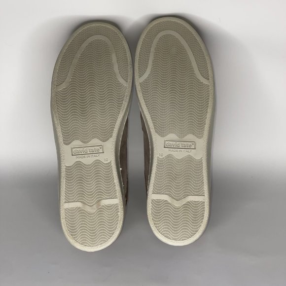 The David Tate Women Sneakers Beige Genuine Leather NWT - Picture 9 of 13